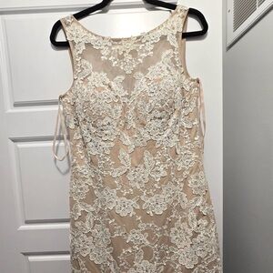 Evening Dress nude colour size medium used only one time